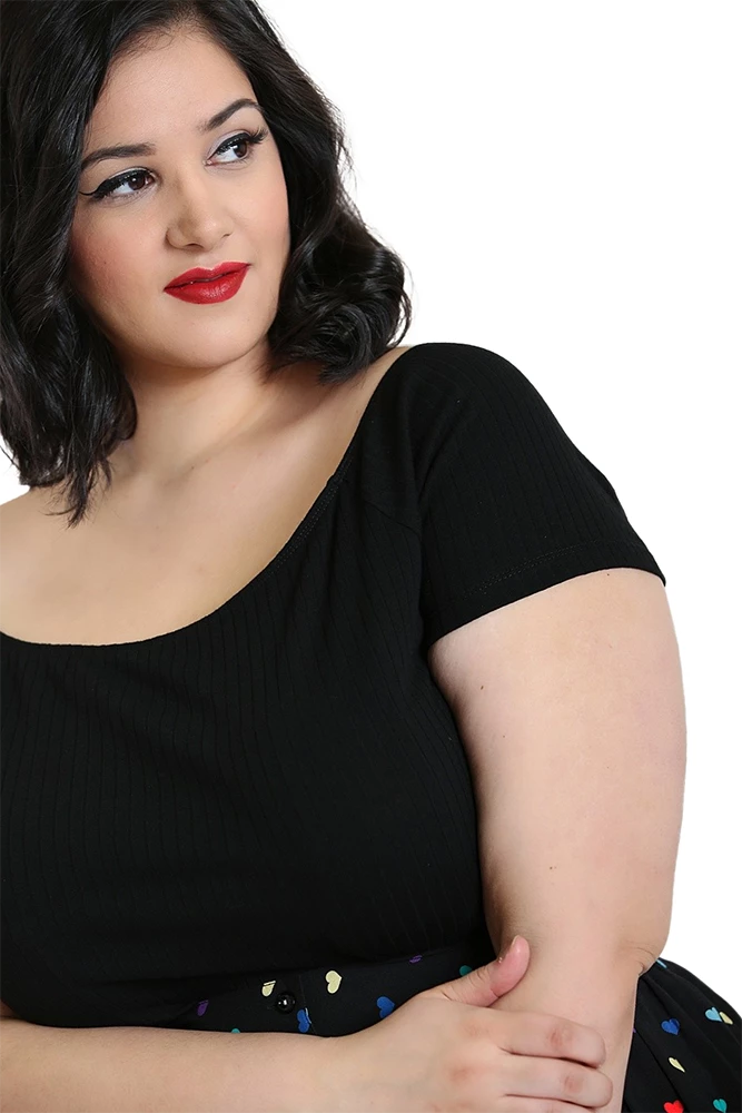 Shop Sour+Plus HELL BUNNY KIMMIE TOP BLACK