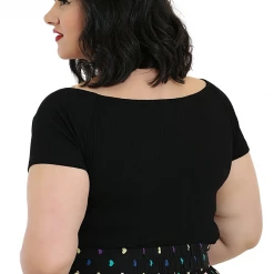 Shop Sour+Plus HELL BUNNY KIMMIE TOP BLACK