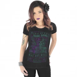 SERPENTINE KISS KISS! BANG BANG WOMENS CREW NECK TEE