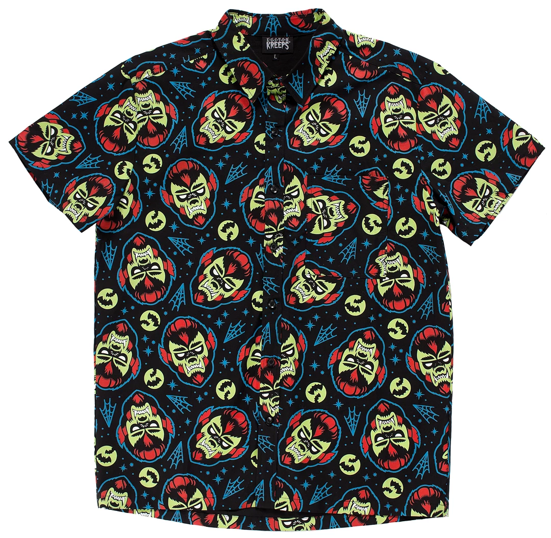 KUSTOM KREEPS WOLFMAN BUTTON DOWN