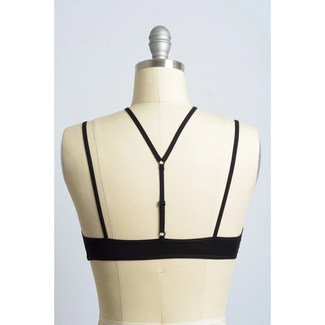 None LYRA DOUBLE Y-STRAP BRALETTE BLACK Apparel