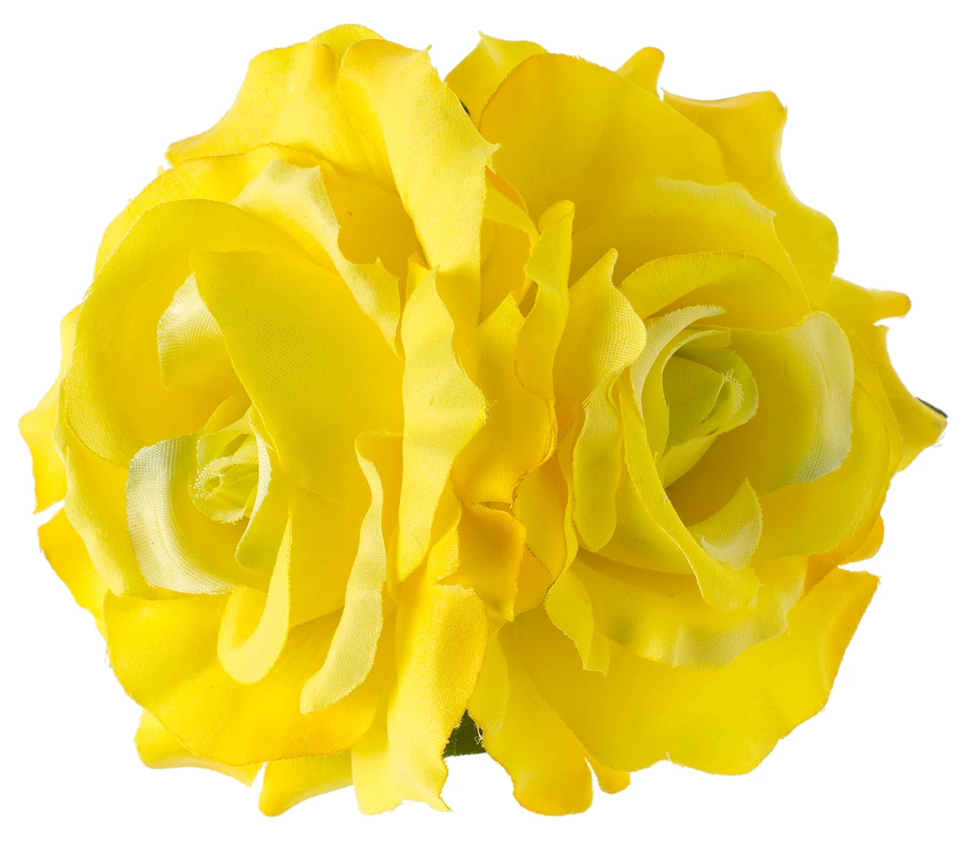 Accessories LADY LUCK'S BOUTIQUE ANITA DOUBLE ROSE HAIR CLIP YELLOW