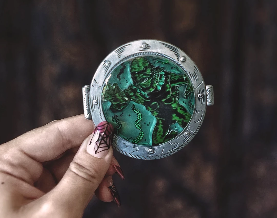 LIVELY GHOSTS LAGOON DWELLER ENAMEL PIN