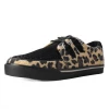 T.U.K. D-RING VEGAN VLK SNEAKER BLACK AND LEOPARD