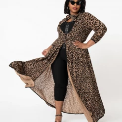 Shop Sour+Plus UNIQUE VINTAGE LEOPARD PRINT TALLULLAH DUSTER