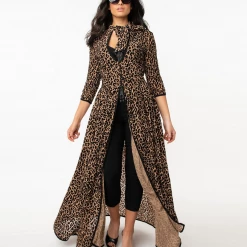 Shop Sour+Plus UNIQUE VINTAGE LEOPARD PRINT TALLULLAH DUSTER