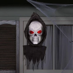 None HANGING SOUND & LIGHT MOTION ACTIVATED REAPER SKULL Homewares
