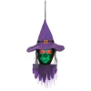 None Homewares HANGING SOUND & LIGHT MOTION ACTIVATED WITCH HEAD