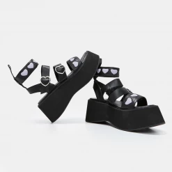 Koi Footwear What's New KOI LOVERGIRL PLATFORM LILAC HEART SANDALS