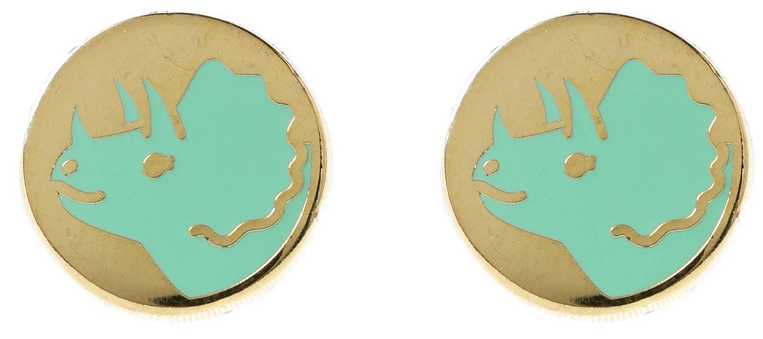 LUXCUPS CREATIVE DINO EARRINGS MINT