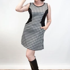 Shop Sour+Plus HEART OF HAUTE MANDIE HOUNDSTOOTH DRESS