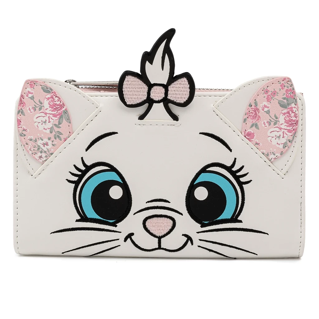 LOUNGEFLY DISNEY MARIE FLORAL FACE FLAP WALLET Accessories