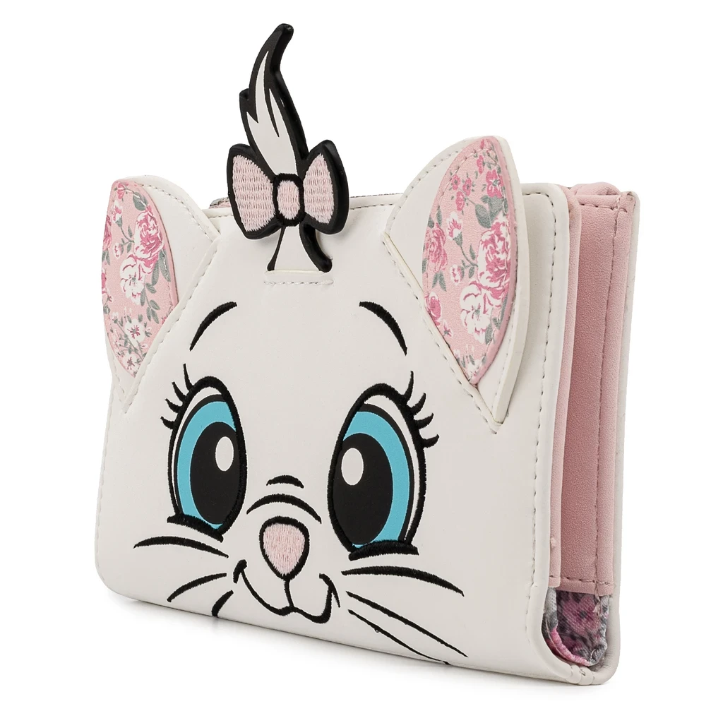 LOUNGEFLY DISNEY MARIE FLORAL FACE FLAP WALLET Accessories