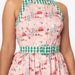 UNIQUE VINTAGE MUSHROOM PRINT MAXINE SWING DRESS Shop Sour+Plus