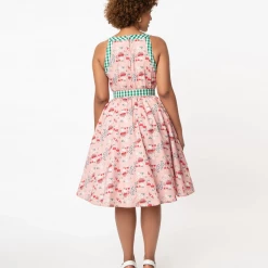 UNIQUE VINTAGE MUSHROOM PRINT MAXINE SWING DRESS Shop Sour+Plus