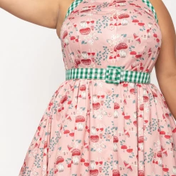 UNIQUE VINTAGE MUSHROOM PRINT MAXINE SWING DRESS Shop Sour+Plus