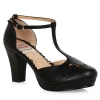 Bettie Page Shoes What's New BETTIE PAGE MERCY T-STRAP HEELS BLACK