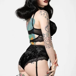 KILLSTAR MERCY LACE GARTER BELT BLACK Shop Sour+Plus