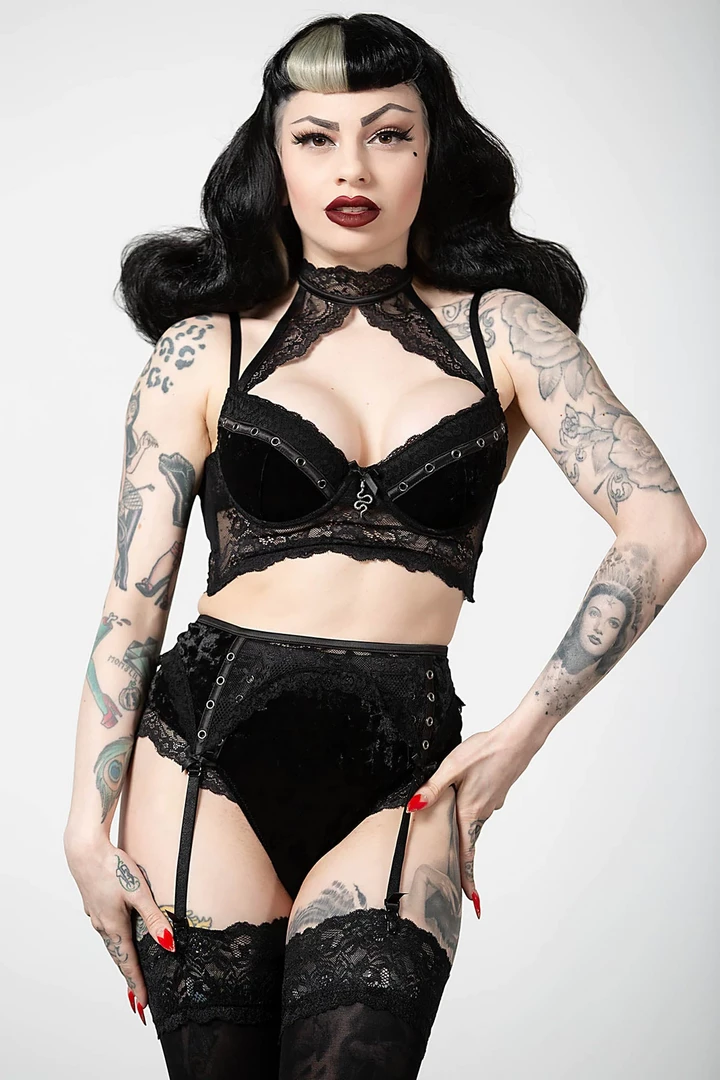 KILLSTAR MERCY LACE GARTER BELT BLACK Shop Sour+Plus