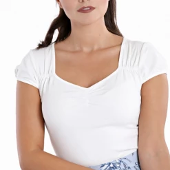 HELL BUNNY MIA TOP WHITE Shop Sour+Plus