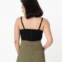 UNIQUE VINTAGE CORSET MITZI TOP BLACK