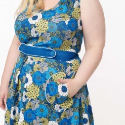 Shop Sour+Plus SMAK PARLOUR MOD FLORAL TOTALLY RADICAL FIT & FLARE DRESS
