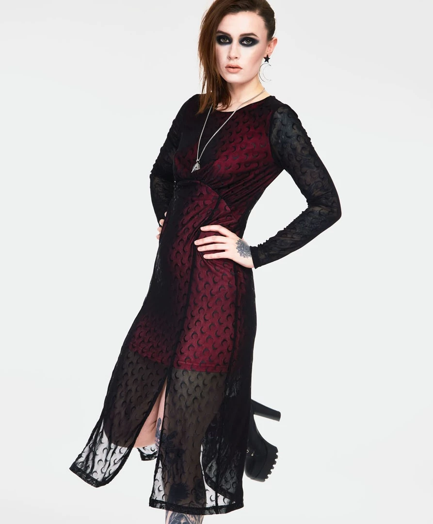 JAWBREAKER MOONSTRUCK MESH MIDI DRESS Apparel
