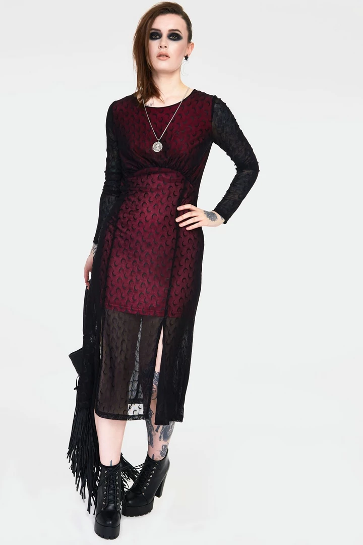 JAWBREAKER MOONSTRUCK MESH MIDI DRESS Apparel