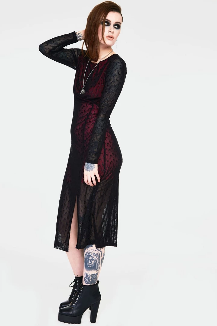 JAWBREAKER MOONSTRUCK MESH MIDI DRESS Apparel