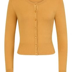 HELL BUNNY PALOMA CARDIGAN MUSTARD