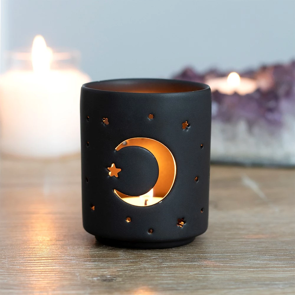 None MYSTICAL MOON TEALIGHT HOLDER Back In Stock