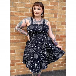 Shop Sour+Plus EVA ROSE NIGHT SKY FIT & FLARE DRESS