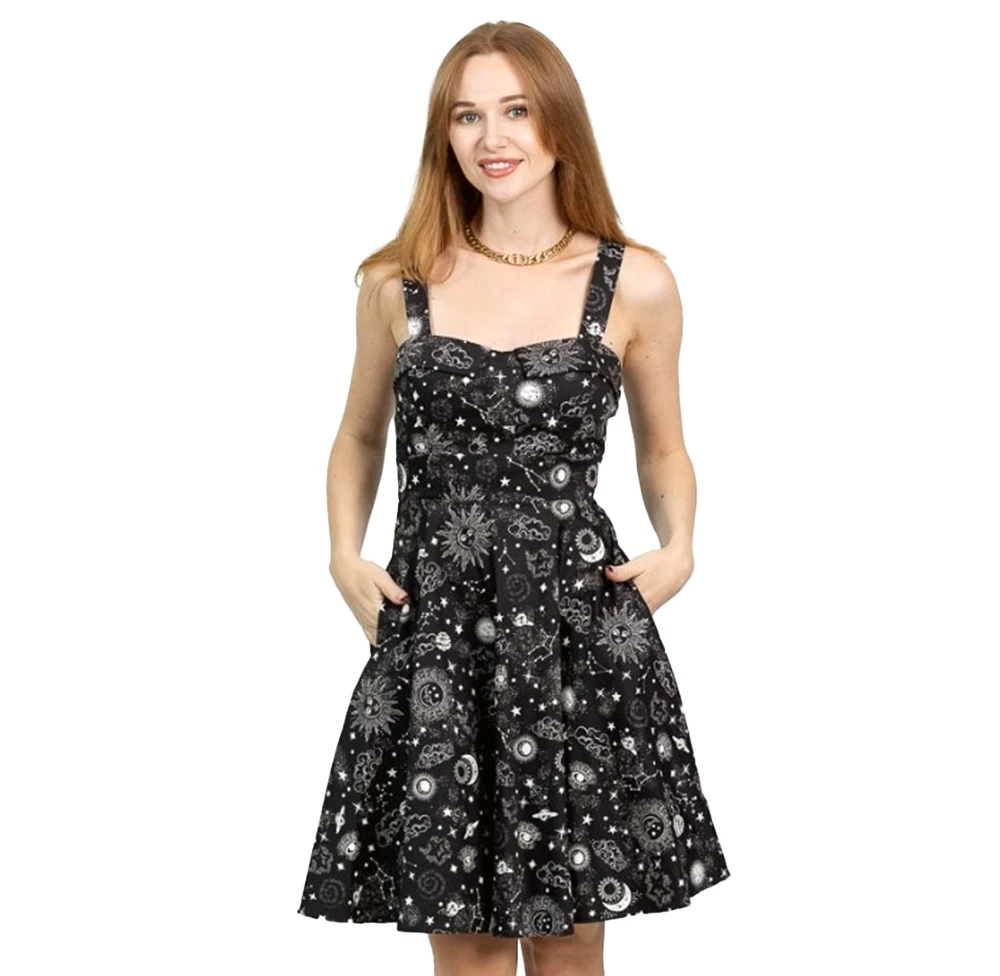 Shop Sour+Plus EVA ROSE NIGHT SKY FIT & FLARE DRESS