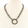 None O-RING PENDANT NECKLACE BLACK Back In Stock