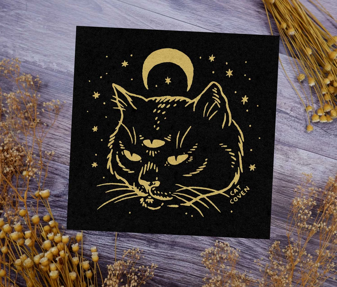 Homewares CAT COVEN THE ORACLE PRINT