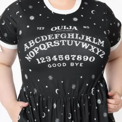 UNIQUE VINTAGE X OUIJA BOARD TESSA FIT & FLARE DRESS