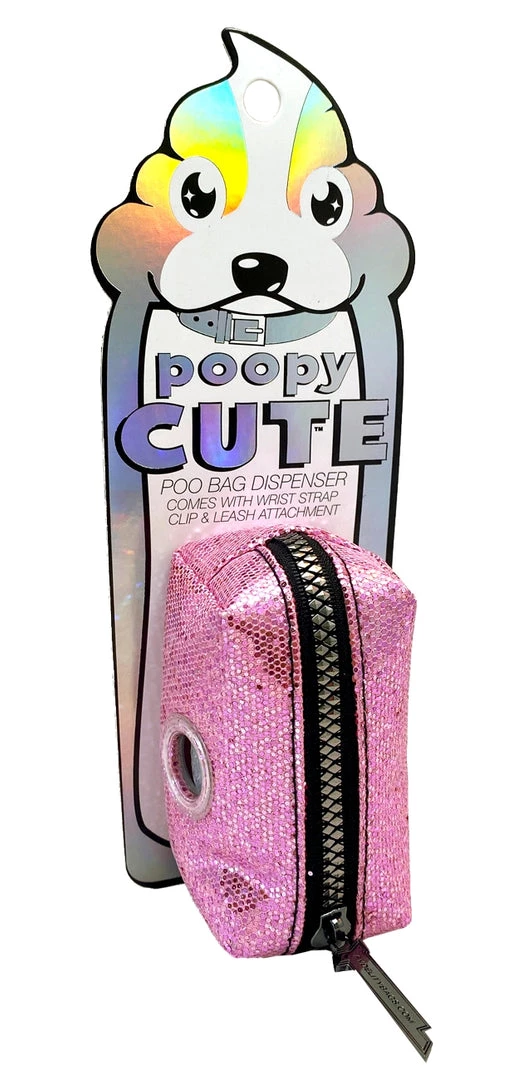None POOPYCUTE DOG BAG PINK GLITTER