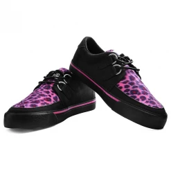 T.U.K. BLACK & PINK LEOPARD VLK SNEAKER Footwear