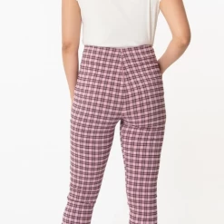 Shop Sour+Plus UNIQUE VINTAGE PINK & BLACK PLAID RACHELLE CAPRIS