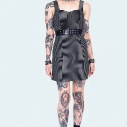 JAWBREAKER PINSTRIPE MINI SHIFT DRESS Apparel