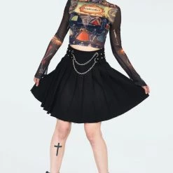 JAWBREAKER PLEATED SKIRT WITH STUDS Apparel