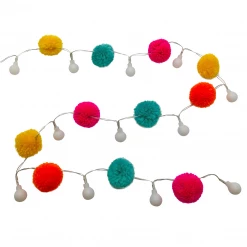 None POM POM & LED STRING LIGHT GARLAND Homewares