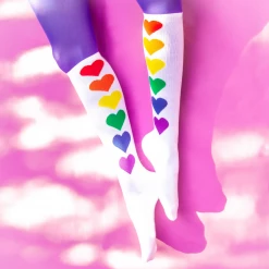 Gumball Poodle Accessories RAINBOW HEARTS KNEE HIGH SOCKS