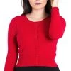 HELL BUNNY PALOMA CARDIGAN RED