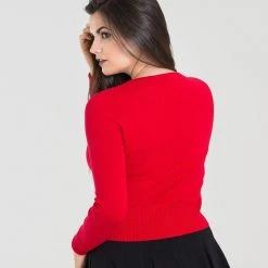 HELL BUNNY PALOMA CARDIGAN RED