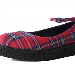 Footwear T.U.K. RED PLAID POINTED BALLET CREEPER