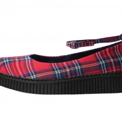 Footwear T.U.K. RED PLAID POINTED BALLET CREEPER