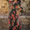 Shop Sour+Plus WAX POETIC RED ROSE RAQUEL MAXI DRESS