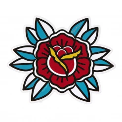 PUNKY PINS RED ROSE TATTOO INSPIRED VINYL STICKER