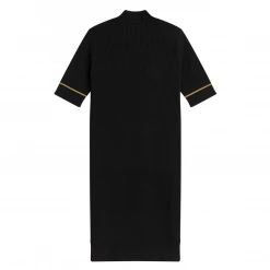 FRED PERRY RIBBED KNITTED DRESS BLACK